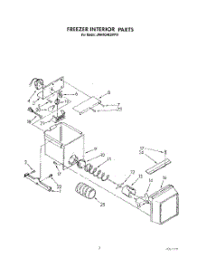 06 - Freezer Interior parts for Whirlpool Refrigerator JWARG482WP01 from AppliancePartsPros.com