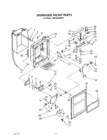 09 - Dispenser Front parts for Whirlpool Refrigerator JWARG482WP01 from AppliancePartsPros.com