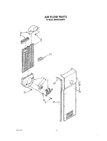 12 - Air Flow parts for Whirlpool Refrigerator JWARG482WP01 from AppliancePartsPros.com