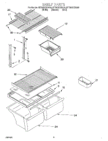 05 - Shelf, Lit / Optional parts for Whirlpool Refrigerator 8ET20NKXDG03 from AppliancePartsPros.com