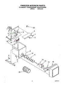 05 - Freezer Interior parts for Whirlpool Refrigerator ED22PWXBW00 from AppliancePartsPros.com
