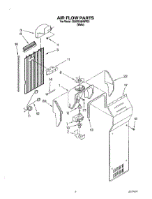 05 - Air Flow parts for Whirlpool Refrigerator 3XARG484WP03 from AppliancePartsPros.com