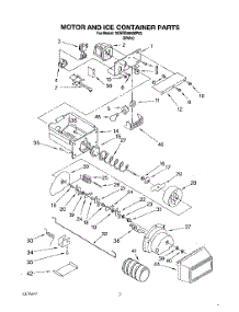 06 - Motor And Ice Container parts for Whirlpool Refrigerator 3XARG484WP03 from AppliancePartsPros.com
