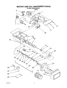05 - Motor And Ice Container parts for Whirlpool Refrigerator 3XARG499WP00 from AppliancePartsPros.com