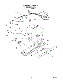 11 - Control parts for Whirlpool Refrigerator 3XARG499WP00 from AppliancePartsPros.com