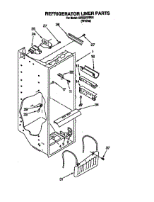 Refrigerator Liner parts for Whirlpool Refrigerator 3XR2727FI01 from AppliancePartsPros.com