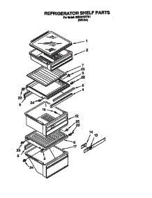 Refrigerator Shelf parts for Whirlpool Refrigerator 3XR2727FI01 from AppliancePartsPros.com