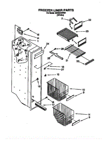 Freezer Liner parts for Whirlpool Refrigerator 3XR2727FI01 from AppliancePartsPros.com
