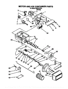 Motor And Ice Container parts for Whirlpool Refrigerator 3XR2727FI01 from AppliancePartsPros.com
