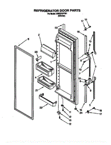 Refrigerator Door parts for Whirlpool Refrigerator 3XR2727FI01 from AppliancePartsPros.com