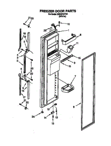Freezer Door parts for Whirlpool Refrigerator 3XR2727FI01 from AppliancePartsPros.com