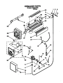 Icemaker parts for Whirlpool Refrigerator 3XR2727FI01 from AppliancePartsPros.com