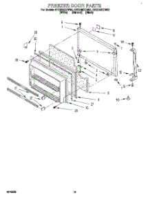 08 - Freezer Door, Lit / Optional parts for Whirlpool Refrigerator ET22DMXDW00 from AppliancePartsPros.com