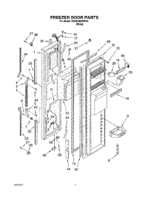 08 - Freezer Door parts for Whirlpool Refrigerator 3XARG484WP03 from AppliancePartsPros.com