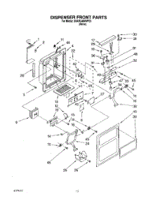 09 - Dispenser Front parts for Whirlpool Refrigerator 3XARG484WP03 from AppliancePartsPros.com