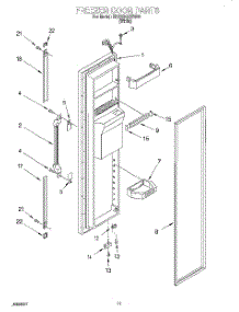 08 - Freezer Door parts for Whirlpool Refrigerator ED22DQXEW00 from AppliancePartsPros.com