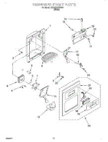 09 - Dispenser Front parts for Whirlpool Refrigerator ED22DQXEW00 from AppliancePartsPros.com