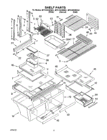 03 - Shelf parts for Whirlpool Refrigerator 8ET21DKXDG01 from AppliancePartsPros.com