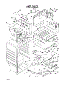 02 - Liner parts for Whirlpool Refrigerator 3XARG493WP00 from AppliancePartsPros.com