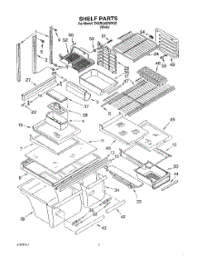 03 - Shelf parts for Whirlpool Refrigerator 3XARG493WP00 from AppliancePartsPros.com