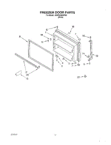 06 - Freezer Door, Lit / Optional parts for Whirlpool Refrigerator 3XARG493WP00 from AppliancePartsPros.com