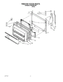 07 - Freezer Door parts for Whirlpool Refrigerator 3HKGN500000 from AppliancePartsPros.com