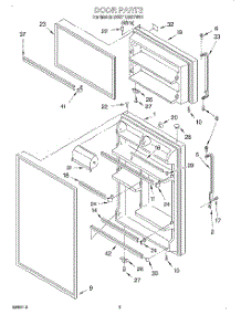 02 - Door parts for Whirlpool Refrigerator 3VET19GMFW01 from AppliancePartsPros.com