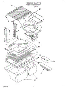 06 - Shelf, Lit / Optional parts for Whirlpool Refrigerator 3VET19GMFW01 from AppliancePartsPros.com