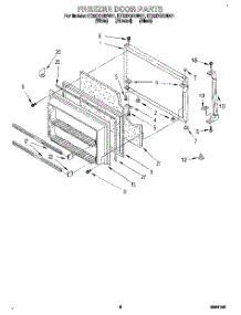 04 - Freezer Door parts for Whirlpool Refrigerator ET22DQRDW01 from AppliancePartsPros.com