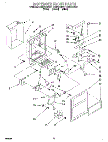 09 - Dispenser Front parts for Whirlpool Refrigerator ET22DQRDW01 from AppliancePartsPros.com