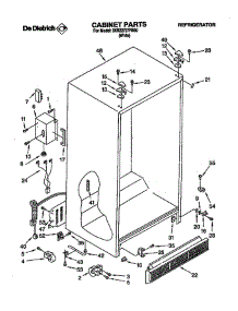 Cabinet parts for Whirlpool Refrigerator 3XR2727FB00 from AppliancePartsPros.com