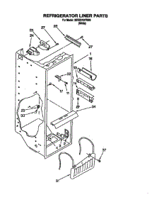 Refrigerator Liner parts for Whirlpool Refrigerator 3XR2727FB00 from AppliancePartsPros.com