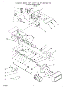 06 - Motor And Ice Container parts for Whirlpool Refrigerator 6ED22DQXDW00 from AppliancePartsPros.com