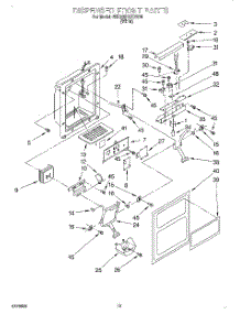 09 - Dispenser Front parts for Whirlpool Refrigerator 6ED22DQXDW00 from AppliancePartsPros.com