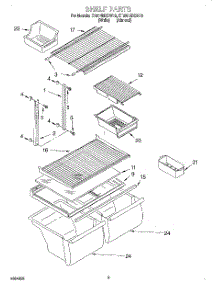 05 - Shelf parts for Whirlpool Refrigerator ET20NMXDN10 from AppliancePartsPros.com