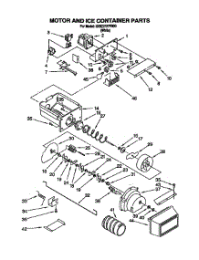 Motor And Ice Container parts for Whirlpool Refrigerator 3XR2727FB00 from AppliancePartsPros.com