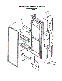 Refrigerator Door parts for Whirlpool Refrigerator 3XR2727FB00 from AppliancePartsPros.com