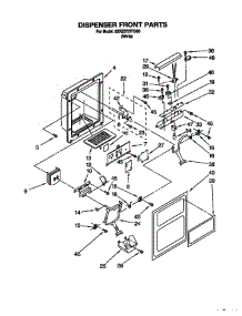 Dispenser Front parts for Whirlpool Refrigerator 3XR2727FB00 from AppliancePartsPros.com