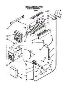 Icemaker parts for Whirlpool Refrigerator 3XR2727FB00 from AppliancePartsPros.com