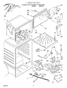 03 - Liner parts for Whirlpool Refrigerator 4ET18NKXFW02 from AppliancePartsPros.com