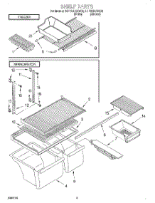 05 - Shelf, Lit / Optional parts for Whirlpool Refrigerator 4ET18NKXFW02 from AppliancePartsPros.com