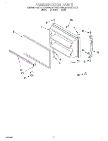 06 - Freezer Door, Lit / Optional parts for Whirlpool Refrigerator 8ET21DKXDN03 from AppliancePartsPros.com