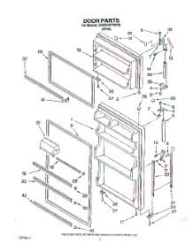 02 - Door parts for Whirlpool Refrigerator 3XARG457WP00 from AppliancePartsPros.com