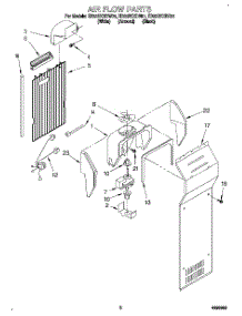 05 - Air Flow parts for Whirlpool Refrigerator ED22DKXDB01 from AppliancePartsPros.com