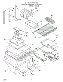 03 - Shelf parts for Whirlpool Refrigerator ET19DKXEN01 from AppliancePartsPros.com