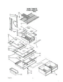 06 - Shelf parts for Whirlpool Refrigerator JWARG475D00 from AppliancePartsPros.com