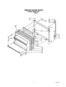 07 - Freezer Door parts for Whirlpool Refrigerator JWARG475D00 from AppliancePartsPros.com