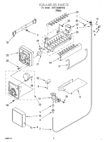 05 - Icemaker parts for Whirlpool Refrigerator 3VET19GMFW02 from AppliancePartsPros.com