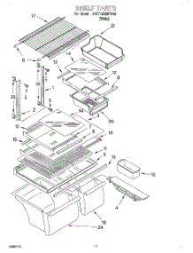 06 - Shelf, Lit / Optional parts for Whirlpool Refrigerator 3VET19GMFW02 from AppliancePartsPros.com