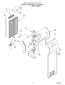 04 - Air Flow parts for Whirlpool Refrigerator 4YED20TKDN00 from AppliancePartsPros.com